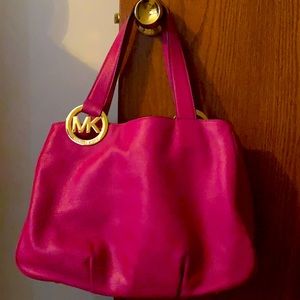 Michael Kors Hot Pink Leather Bag!